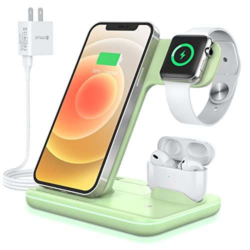 Wireless Charger 3 in 1, 15W Fast Charging Station