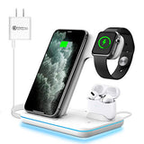 Wireless Charger 3 in 1, 15W Fast Charging Station