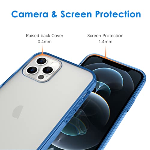 iPhone 12/12 Pro 6.1-Inch, Shockproof Phone Bumper Cover, Anti-Scratch Clear Back (HD Clear)