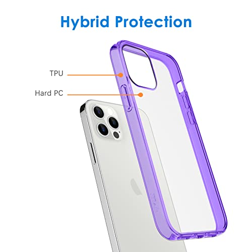 iPhone 12/12 Pro 6.1-Inch, Shockproof Phone Bumper Cover, Anti-Scratch Clear Back (HD Clear)