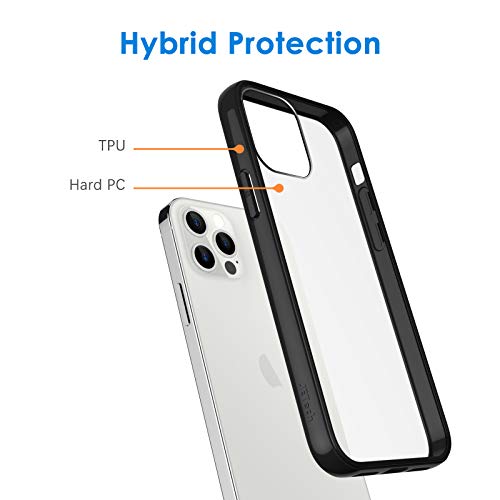 iPhone 12/12 Pro 6.1-Inch, Shockproof Phone Bumper Cover, Anti-Scratch Clear Back (HD Clear)