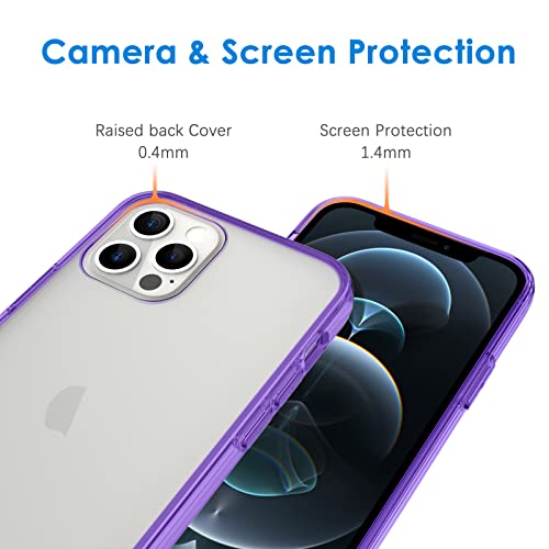 iPhone 12/12 Pro 6.1-Inch, Shockproof Phone Bumper Cover, Anti-Scratch Clear Back (HD Clear)