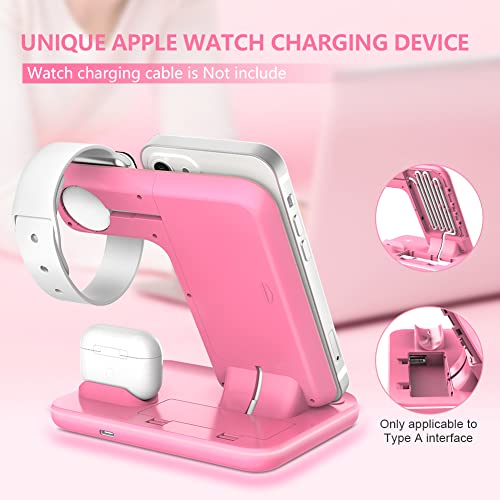 Wireless Charger 3 in 1, 15W Fast Charging Station