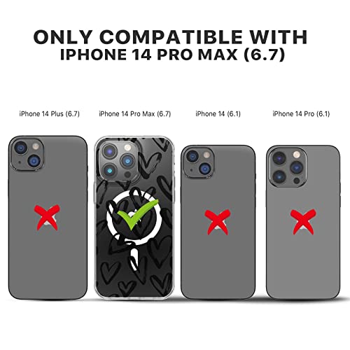 Magnetic Slim Case for iPhone 14 Pro Max Case 6.7", Compatible with MagSafe, Military Grade Drop Shockproof