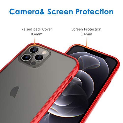 iPhone 12/12 Pro 6.1-Inch, Shockproof Phone Bumper Cover, Anti-Scratch Clear Back (HD Clear)