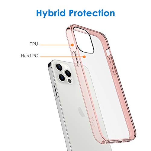 iPhone 12/12 Pro 6.1-Inch, Shockproof Phone Bumper Cover, Anti-Scratch Clear Back (HD Clear)