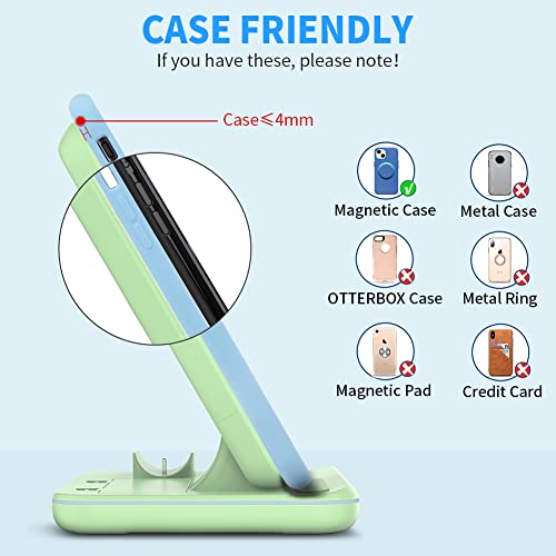 Wireless Charger 3 in 1, 15W Fast Charging Station