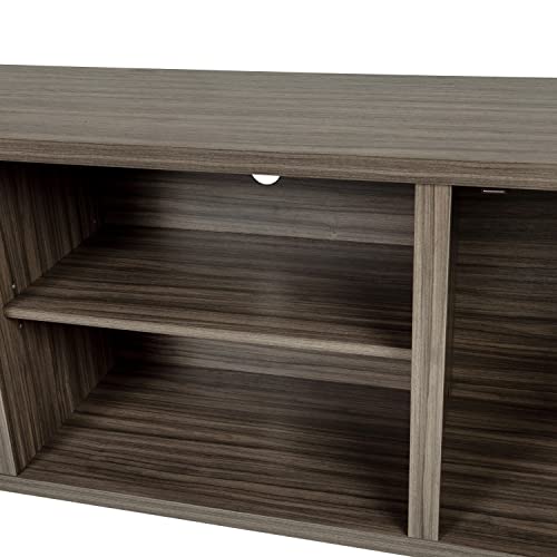 Flash Furniture Modern Farmhouse Barn Door TV Stand - Gray Wash 59 Inch Entertainment Center - for TV's up to 65 Inches - Adjustable Middle Shelf
