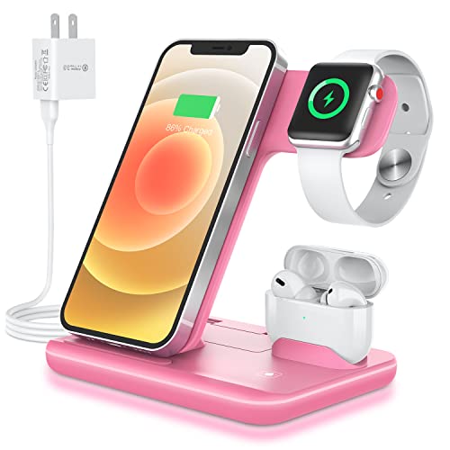 Wireless Charger 3 in 1, 15W Fast Charging Station