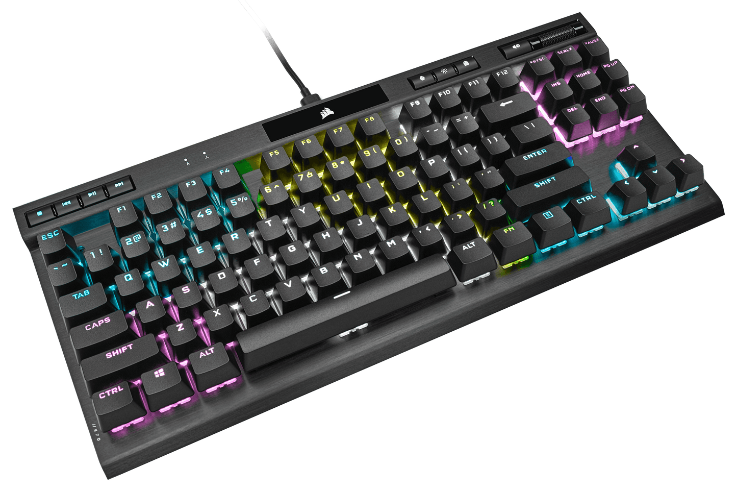 Corsair K70 RGB TKL Champion Series Optical-Mechanical Gaming Keyboard; Detachable USB Type-C Cable
