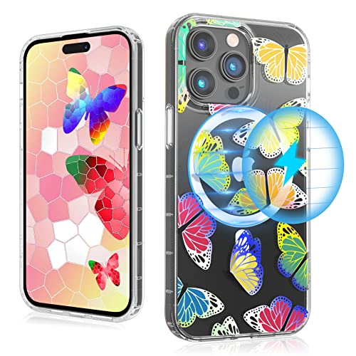 Magnetic Slim Case for iPhone 14 Pro Max Case 6.7", Compatible with MagSafe, Military Grade Drop Shockproof