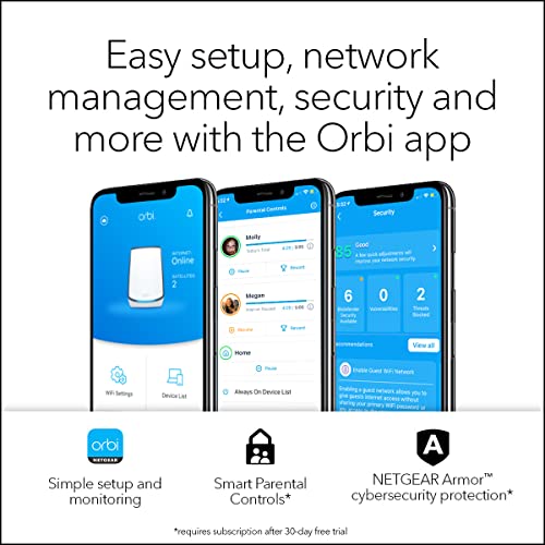 NETGEAR Orbi Whole Home Tri-band Mesh Wi-Fi 6 System