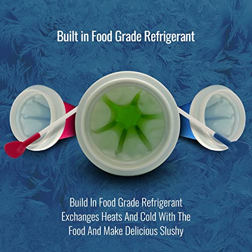 Silicone Slushie Maker Cup - Reusable - Frozen Magic, Cool Gadgets - DIY Ecofriendly Slushy Cup for Refreshing Cool Stuff, 10.1oz - Blue