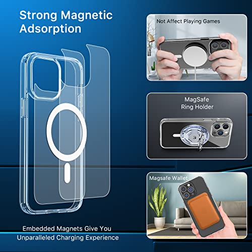 Magnetic Slim Case for iPhone 14 Pro Max Case 6.7", Compatible with MagSafe, Military Grade Drop Shockproof