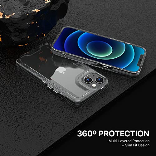 Iphone Case with Tempered Glass Compatible with Apple iPhone 13 Pro (6.1) - Rose Gold