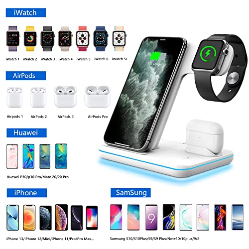 Wireless Charger 3 in 1, 15W Fast Charging Station