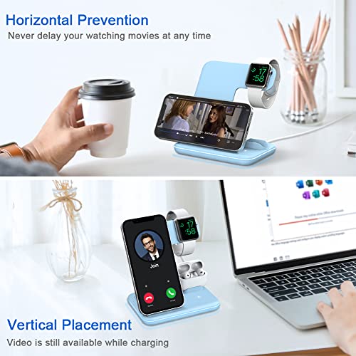 Wireless Charger 3 in 1, 15W Fast Charging Station