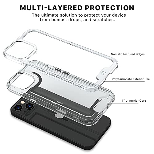 Iphone Case with Tempered Glass Compatible with Apple iPhone 13 Pro (6.1) - Rose Gold
