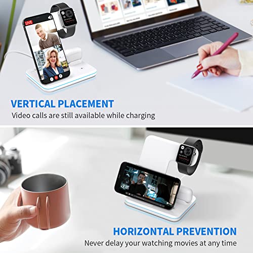 Wireless Charger 3 in 1, 15W Fast Charging Station