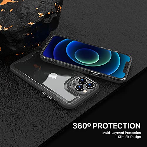Iphone Case with Tempered Glass Compatible with Apple iPhone 13 Pro (6.1) - Rose Gold