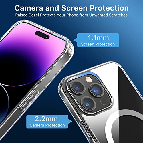 Magnetic Slim Case for iPhone 14 Pro Max Case 6.7", Compatible with MagSafe, Military Grade Drop Shockproof