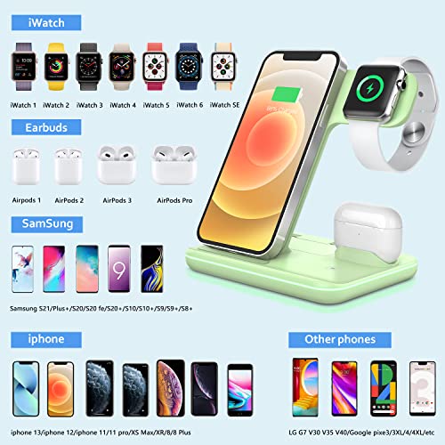 Wireless Charger 3 in 1, 15W Fast Charging Station