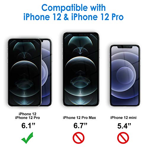 iPhone 12/12 Pro 6.1-Inch, Shockproof Phone Bumper Cover, Anti-Scratch Clear Back (HD Clear)