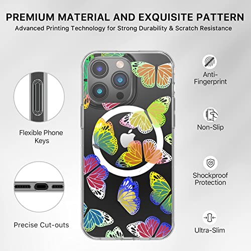 Magnetic Slim Case for iPhone 14 Pro Max Case 6.7", Compatible with MagSafe, Military Grade Drop Shockproof