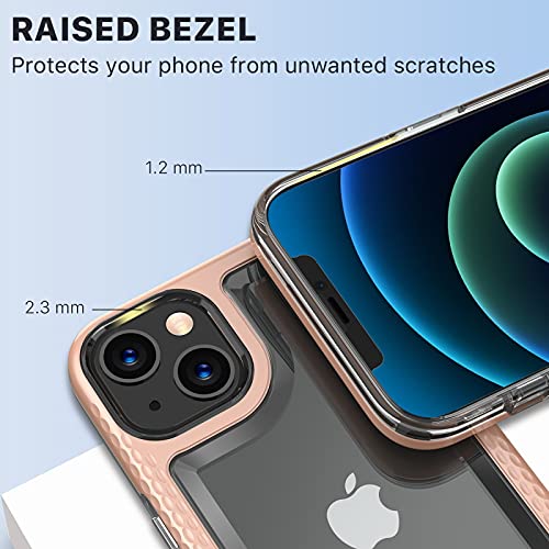 Iphone Case with Tempered Glass Compatible with Apple iPhone 13 Pro (6.1) - Rose Gold