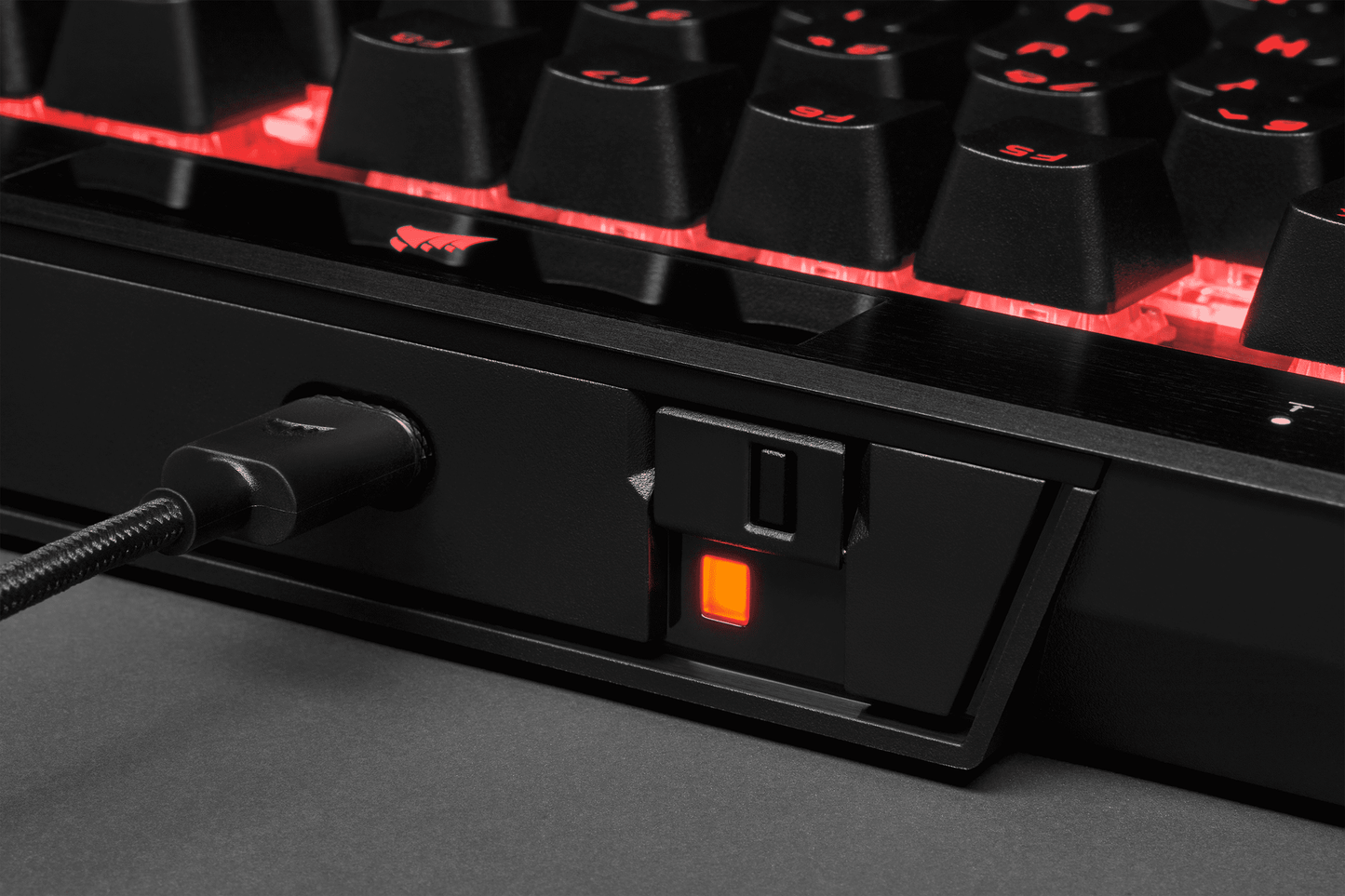 Corsair K70 RGB TKL Champion Series Optical-Mechanical Gaming Keyboard; Detachable USB Type-C Cable