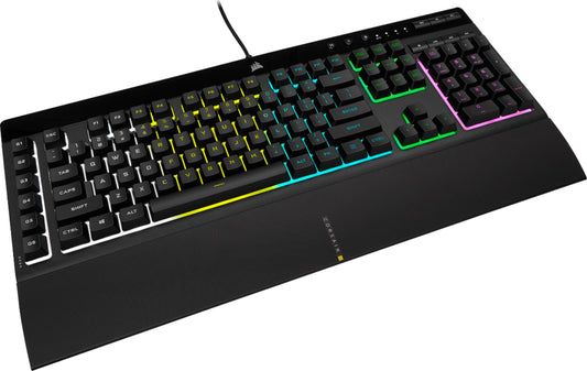 CORSAIR - K55 RGB Pro Full-size Wired Dome Membrane Gaming Keyboard with...