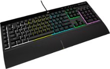 CORSAIR - K55 RGB Pro Full-size Wired Dome Membrane Gaming Keyboard with...