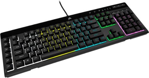 CORSAIR - K55 RGB Pro Full-size Wired Dome Membrane Gaming Keyboard with...