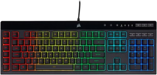 CORSAIR - K55 RGB Pro Full-size Wired Dome Membrane Gaming Keyboard with...