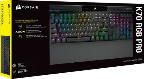 CORSAIR - K70 RGB PRO Full-size Wired Mechanical Cherry MX Speed Linear...