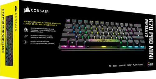 CORSAIR - K70 Pro Mini Wireless 60% RGB Mechanical Cherry MX SPEED Linear...