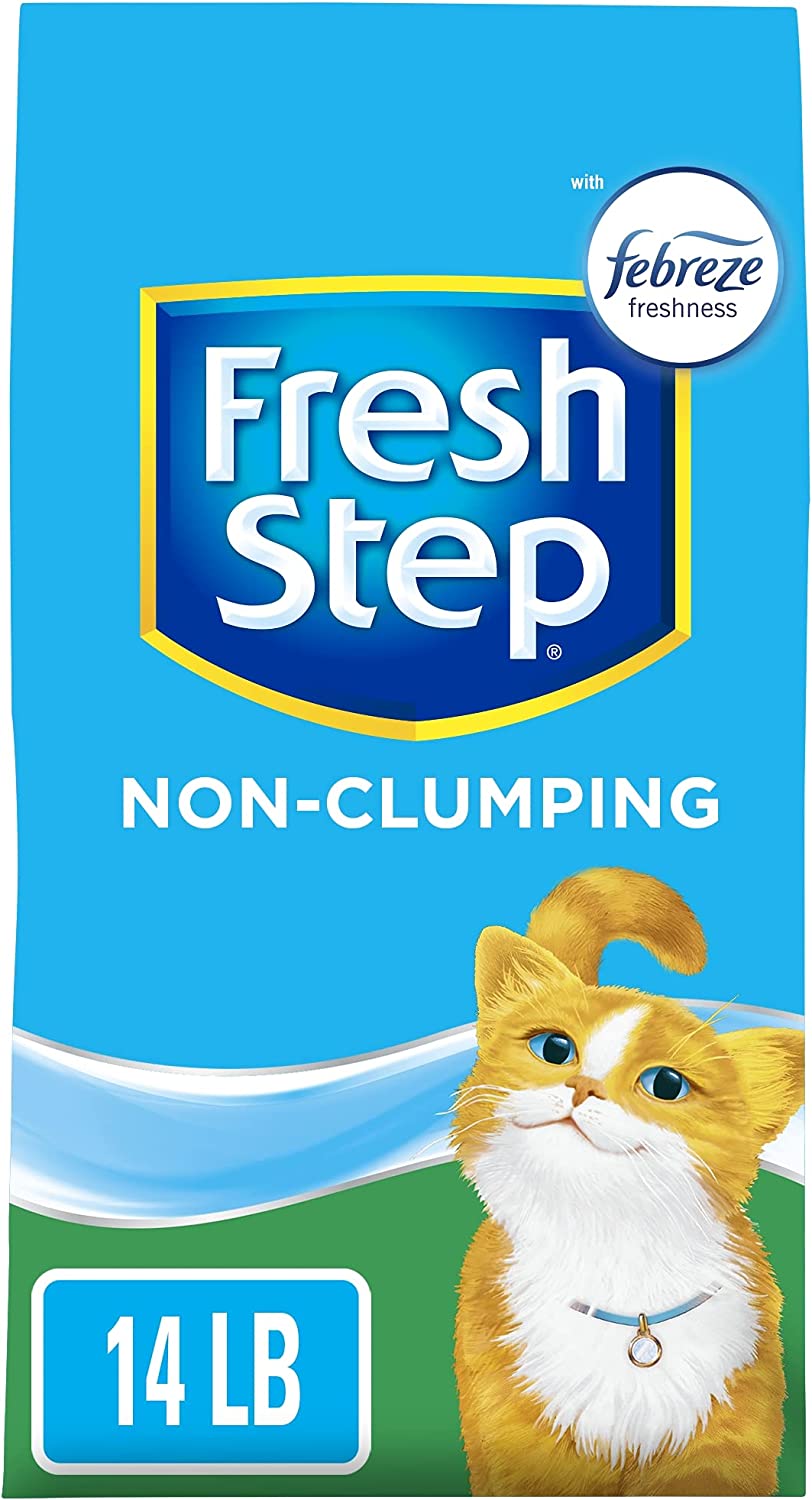 Fresh Step Non-Clumping Premium Cat Litter with Febreze Freshness, Scented,...