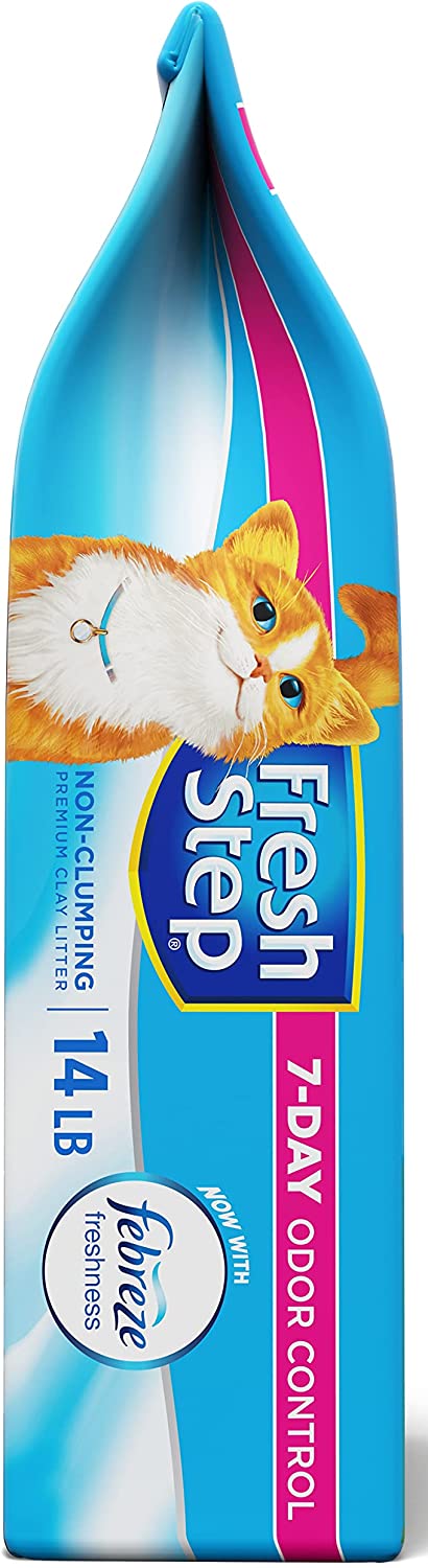 Fresh Step Non-Clumping Premium Cat Litter with Febreze Freshness, Scented,...