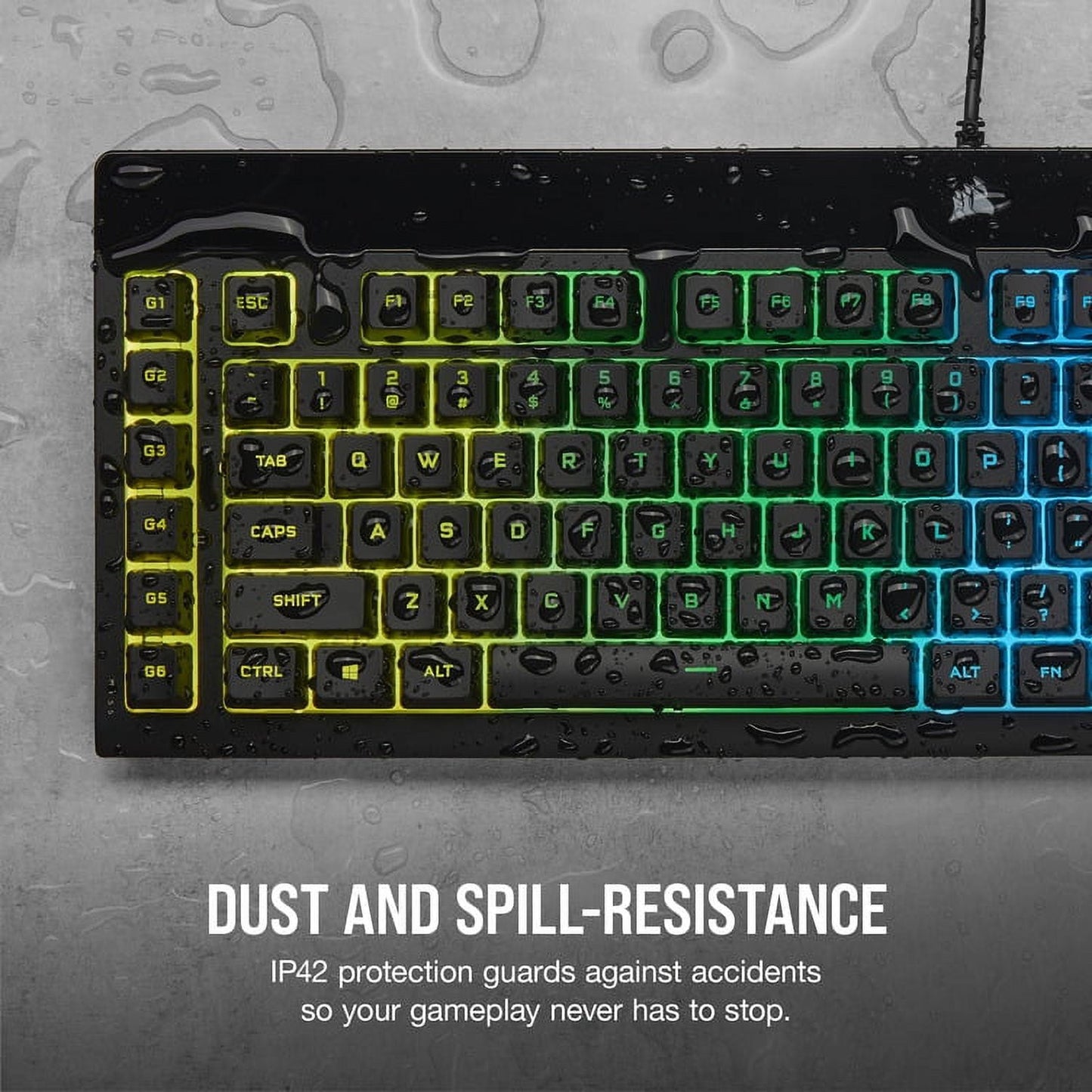 Corsair K55 RGB Pro Gaming Keyboard - Dynamic RGB Backlighting, Six Macro Keys with Elgato Stream Deck Software Integration