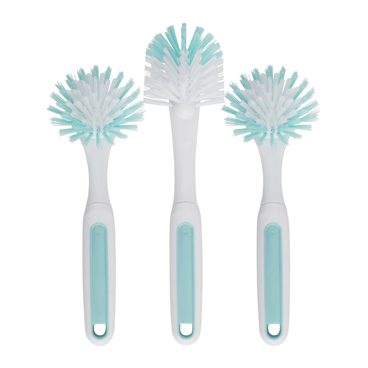 3-Piece BPA-Free Kitchen Dish Brush Set, Teal
