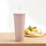26oz Double Wall AS Plastic Textured Tumbler Rich Black