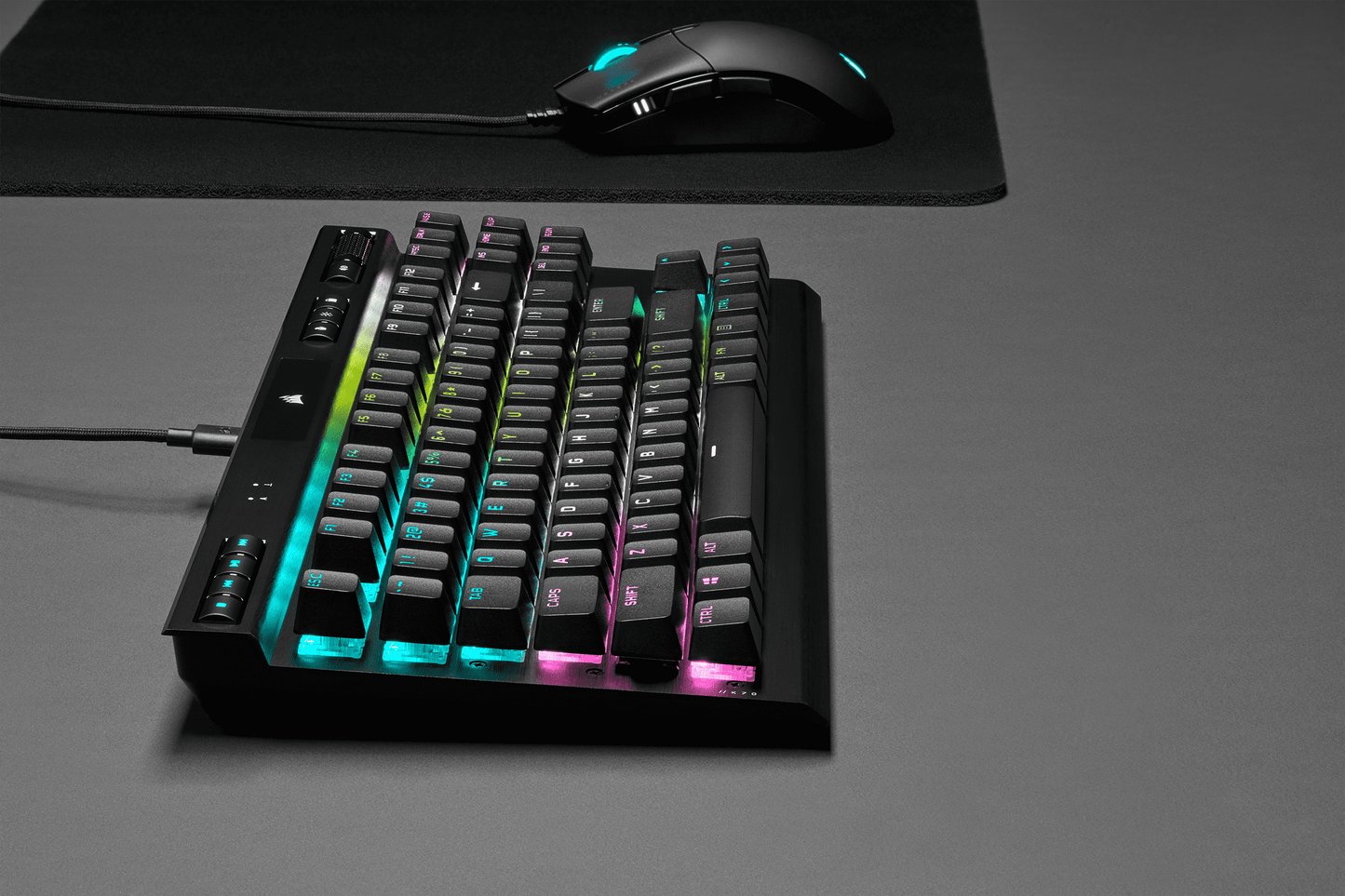 Corsair K70 RGB TKL Champion Series Optical-Mechanical Gaming Keyboard; Detachable USB Type-C Cable
