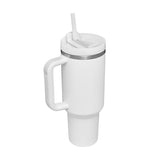 40 Oz Tumbler With Handle Straw Insulated, Stainless Steel Spill Proof Vacuum Coffee Cup Tumbler