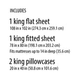 Super Soft High Quality Brushed Microfiber Bed Sheet Set, 3 Piece