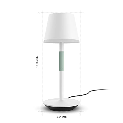 Philips Hue Go Smart Portable Table Lamp, White - White and Color Ambiance