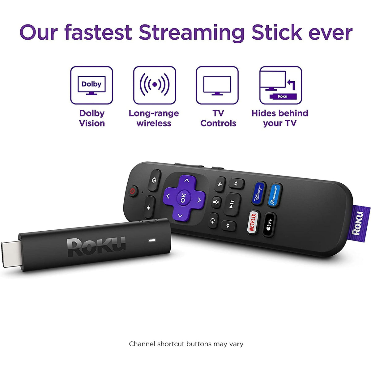 Roku Streaming Stick 4K/HDR/ with Roku Voice Remote