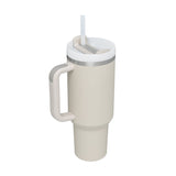 40 Oz Tumbler With Handle Straw Insulated, Stainless Steel Spill Proof Vacuum Coffee Cup Tumbler