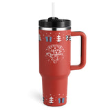 40 Oz Tumbler With Handle Straw Insulated, Stainless Steel Spill Proof Vacuum Coffee Cup Tumbler