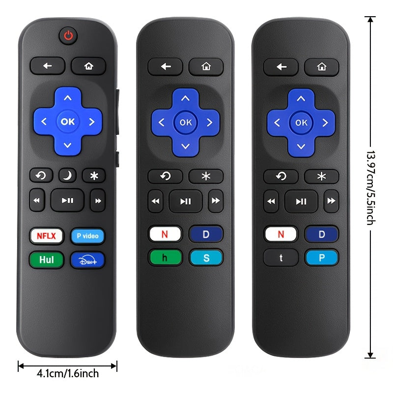 (3 Pack) Replacement Remote for Roku-TV-Remote and for Roku-box, Compatible All for Onn-for Hisense-for TCL-for Westinghouse-for Sharp-for Philips-for Element Roku TV Remotes