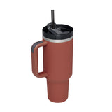 40 Oz Tumbler With Handle Straw Insulated, Stainless Steel Spill Proof Vacuum Coffee Cup Tumbler